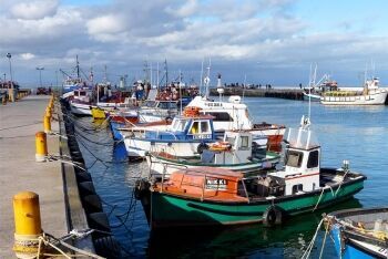 Fishing boats at Kalk Bay habour, Cape Town